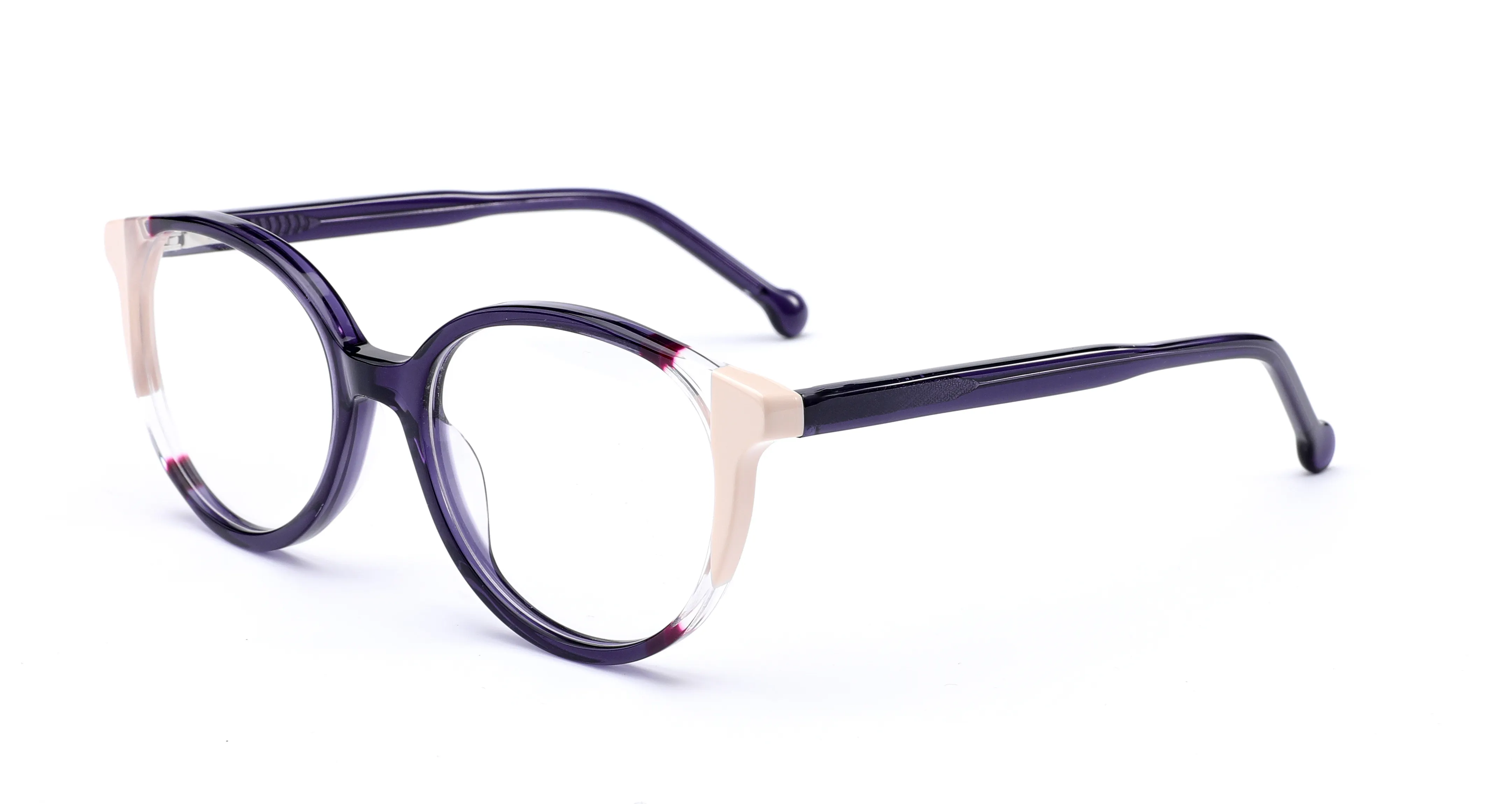 2024 Mode runde farbige individuelle kurzsichtig-Brille Rahmen Acetatbrille