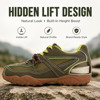 Scarpe da Uomo con Rialzo Interno, Sneakers con Tacco Nascosto, Scarpe Casual Retrò da Passeggio per Esterni, Logo Personalizzabile