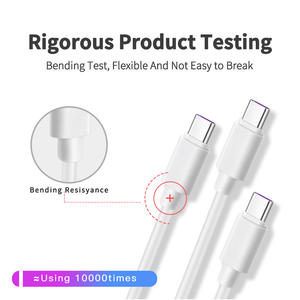 Câble de charge pour téléphone en cuivre blanc à 4 cœurs, 5A, type C, en gros, <span class=keywords><strong>pas</strong></span> <span class=keywords><strong>cher</strong></span> - Product Image 6