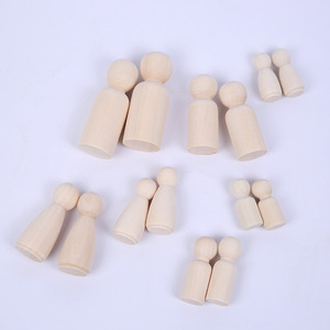 Figuras de Madera Pequeñas en Caja, Muñecos sin Terminar <span class=keywords><strong>He</strong></span> Mu para Hombres, Mujeres, Familiares y Niños, 50 Piezas por Caja - Product Image 3