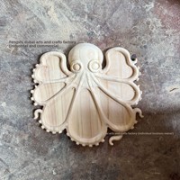 Creatieve houten octopusvormige fruitschaal & charcuterieplateau op maat gemaakt houten enkelvoudig verpakt