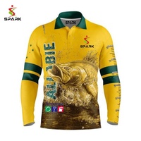Chemise de pêche anti-UV à manches longues, maillot de pêche par sublimation