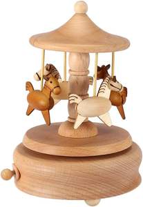 Caja de música inteligente de madera, alimentada por batería juguete con rotación de Castillo, regalo de cumpleaños o decoración del hogar, manualidades musicales personalizadas - Product Image 4