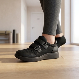 <span class=keywords><strong>Calzado</strong></span> <span class=keywords><strong>Ortopédico</strong></span> Unisex Transpirable de Malla con Triple Correa Ajustable y Suela Ancha para Caminar Cómodamente - Product Image 4