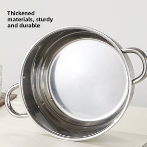 Ensemble de 10 casseroles en acier inoxydable tri-couches de haute qualité, design classique, couleur argent, avec couvercles, collection de casseroles saines pour soupes - Product Image 3