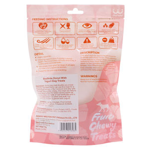 Perro saludable trata Beefhide Donut con yogur Fabricante de aperitivos para mascotas OEM - Product Image 6