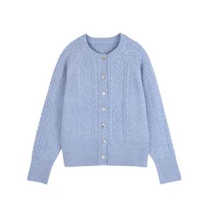 New <b>Women</b> Cable-Knit <b>Cardigan</b> | Round Neck, Single-Breasted, Vintage Textured, Soft-Comfy for Autumn-Winter Daily & Layering - Product Image 3