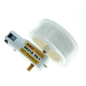 Tt DC moteur de décélération Intelligent voiture robot roues 65mm * 27mm pneus en caoutchouc - Product Image 4