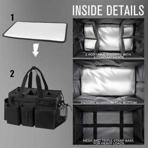 Organisateur de rangement pour produits de nettoyage avec poignée, grand sac de rangement pour les fournitures de nettoyage de la maison et de la salle de bain - Product Image 4