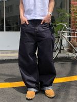 Jeans baggy en denim délavé vintage pour homme, coupe large, style OEM.