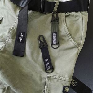 Wholesale Tactical Gear Clip Band <b>Key</b> <b>Chain</b> Nylon Belt Black Tactical Climbing Jacquard Keychain - Product Image 4