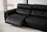 Canapé électrique trois places réglable au design moderne et confortable en similicuir pour salon et salle familiale