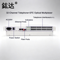 Konverter Serat Optik Pots Rj11 Jalur Telepon Dengan 2FE, 32 Voice Over Fiber PCM Multiplexer +FE / 2FE