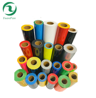 Film de transfert thermique en rouleau pour vêtements, PU Flex textile 1mm, facile à découper, pour autocollants personnalisés, vente en gros, fournisseurs HTV, Usine Yuanfan