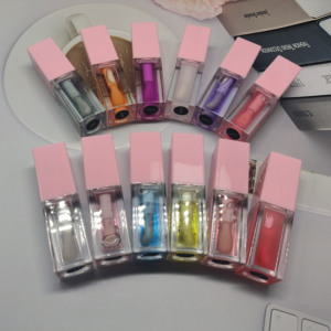 Mini tubos de brillo de labios personalizados rosa brillante y caja de embalaje orgánico <span class=keywords><strong>Plump</strong></span> <span class=keywords><strong>It</strong></span> Lip Plumper brillo impermeable - Product Image 5