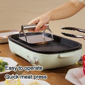 Aksesori pemanggang BBQ baja tahan karat Spatula memasak sekop <span class=keywords><strong>Burger</strong></span> tekan pembuat daging isi ulang - Product Image 5