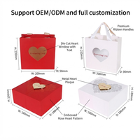 Cajas de Regalo Rígidas de Lujo Personalizadas con Cierre de Corazón, Cajas de Embalaje de Papel Rojo con Logotipo Impreso Personalizado al por Mayor