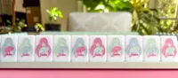 Mahjong américain de style chinois vert menthe, motif esthétique en relief de bambou, lotus et dragon, cadeau pour femme, idéal pour les fêtes du thé