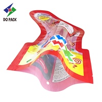 Imprimé personnalisé BOPP clair transparent triangle cône forme plastique pop-corn barbe à papa houppette emballage alimentaire sac pochette