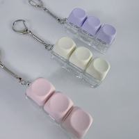 Porte-clés anti-stress avec mini interrupteur mécanique LED, style Cherry MX, 3 touches, couleur personnalisée, jouet sensoriel, pendentif clé
