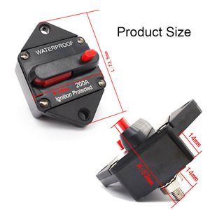 <span class=keywords><strong>Disjoncteur</strong></span> 12V 24V 32V DC 150A avec <span class=keywords><strong>bouton</strong></span> <span class=keywords><strong>rouge</strong></span> réinitialisation manuelle IP65 pour moteurs de pêche à la traîne de camions automatiques - Product Image 5