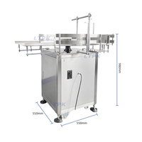 Débrouilleur rotatif automatique de bouteilles en verre et en plastique rond, machine de tri et d'organisation de bocaux à plateau tournant