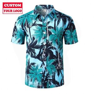 Camisa de vestir informal para hombre de diseño personalizado Chemises Formelles Hommes Tissus camisas hawaianas - Product Image 1