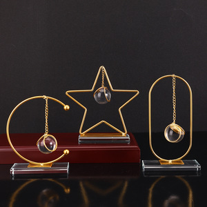 Mystic Arts Geometric <b>Crystal</b> <b>Ball</b> Ornament Metal Modern Simple Design Home Decor Gift Desktop Decoration - Product Image 1