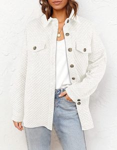 レディースファッションカジュアルスリーブ付き無地コート卸売婦人服 - Product Image 2