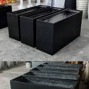 शीसे रेशा फूल बर्तन बड़े आउटडोर बालकनी आयताकार फूल प्लांटर्स, शॉपिंग मॉल सेट फूल बक्से - Product Image 6