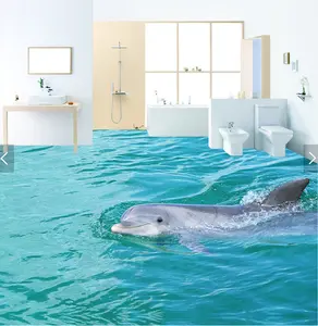 3d oceano azul banheiro porcelana paredes e piso do dolphin azulejos multi-cenário personalizado 3d azulejos