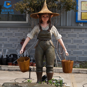 Figura de alta simulación SGAA121, modelo de tamaño natural, elfo enano Animatronic personalizado para decoración de jardín - Product Image 1