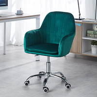 Chaise de salle à manger en tissu velours, pied métallique de luxe, pivotant et moderne, gris, livraison directe