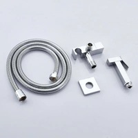 Douchette Bidet Murale Simple Faisceau Froid en Alliage de Zinc Chromé avec Robinet d'Angle pour Salle de Bain Moderne