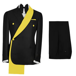 男士西装 2 件套修身一粒扣黑色夹克和裤子燕尾服时尚舞会婚礼晚宴正式男士服装 2026 - Product Image 5