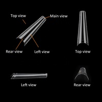 Rululsky — boîte à faux ongles souples et personnalisés, pointes pour ongles en courbe C, Extra-longues, vente en gros