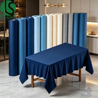Nappe de table en plastique blanche jetable personnalisée 54*108 pouces, imperméable, rectangulaire, pour pique-nique en plein air, fête, mariage