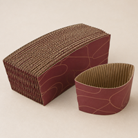 Manchon de tasse à café biodégradable en papier kraft écologique, support recyclable pour boissons chaudes, emballage jetable, direct usine
