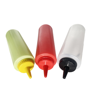 Frascos de Plástico PE Invertidos de 16oz com Bico Dosador Grande Recarregáveis para Impressão em Serigrafia para Molhos de Pizza, Bolo e Biscoito - Product Image 2