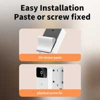 Timbre Inteligente con Intercomunicador Visual AI, Videoportero Eléctrico MINI con Cámara WIFI y Almacenamiento en la Nube, Sistema de Seguridad para el Hogar