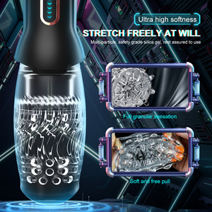 ของเล่นช่วยตัวเองสำหรับผู้ชาย แบบสอดใส่ อัตโนมัติ พร้อมระบบทำความร้อน ดูด กระตุ้น ทำจากซิลิโคน เหมือนจริง ให้ความรู้สึกเหมือนการมีเพศสัมพันธ์ทางปาก พร้อมถ้วยดูดสุญญากาศ ระบบสั่นสะเทือนและความร้อน - Product Image 4