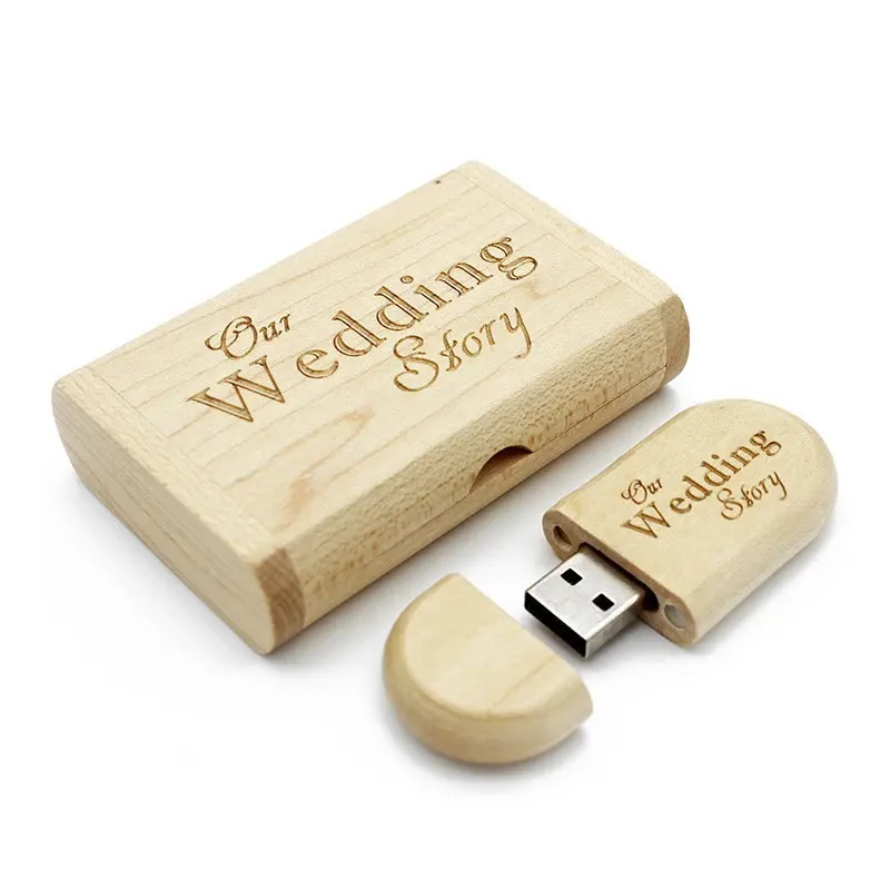 مصنع الخشب محرك فلاش USB مع الخشب حالة لحرية ليزر مخصصة محفورة محركات أقراص USB
