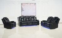 Wic Kles Ensemble de Canapés de Luxe Unique Meubles de Salon Canapés d'Hôtel Offre Spéciale avec Fauteuil Inclinable Electrique Bluet00th Canapé USB