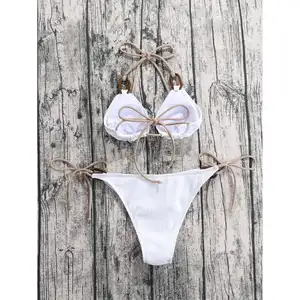 2023 Nieuw Binnen Warm Wit Accessoire Tweedelige Bikini 'S Strandkleding Sexy Vrouwen Badpak