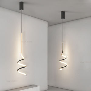 Lámpara Colgante Espiral Premium para Dormitorio, Lámpara de Techo Creativa y Moderna para Sala de Estar, Luz Ambiental Pequeña - Product Image 1