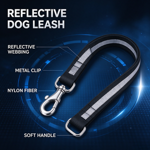 Correa reflectante duradera para perros, correa de entrenamiento para mascotas con mango ajustable y cómodo para caminar al aire libre - Product Image 3
