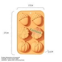 Moule en Silicone 3D Thanksgiving Feuilles d'Érable Automne Glandes Citrouille pour Gâteaux Chocolat Pâtisserie Gummy Décoration Cupcakes