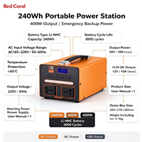 HOME 240wh 400w Pasokan Darurat Portabel Kapasitas Besar untuk Stan Mobile, Tur Mandiri, dan Rumah Tangga, Energi Gelombang Sinus Murni