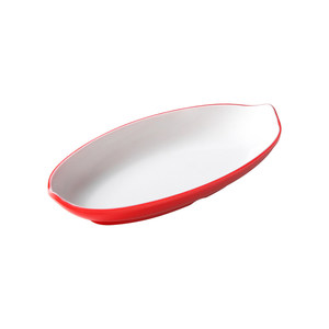 Platos de melamina Xiangyuan, platos pequeños de dos tonos para hot pot y barbacoa, ovalados, gruesos y resistentes a caídas, para comida fría. - Product Image 1