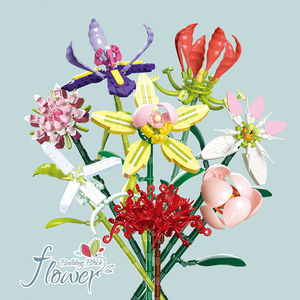 DIY декоративные украшения 8 в 1 букет цветов строительные блоки для детей и взрослых праздничный подарок - Product Image 2